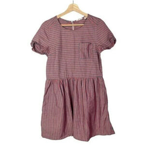 Levi's Red & Blue Stripe Babydoll Mini Dress S